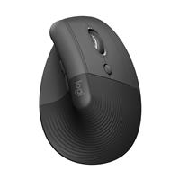 LOGITECH Lift Vertical Ergonomic Mouse, Wireless, Bluetooth or Logi Bolt USB receiver, Quiet clicks, 4 buttons - Graphite
