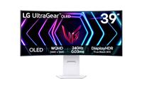 LG UltraGear 39" QHD 3440x1440 OLED 240HZ 0.03ms White Height Adjustable 2x HDMI 1x DisplayPort Gaming Monitor, 39GS95QE-W