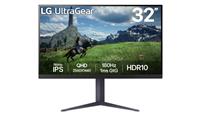 LG UltraGear 32" QHD 2560x1440 IPS 180Hz 1ms Height Adjustment 2x HDMI 2.0 1x DisplayPort 1.4 Gaming Monitor, 32GS85Q-B