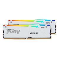 KINGSTON FURY Beast RGB 64GB (2x32GB) DDR5 5600MHz CL36 White 1.25V UDIMM - Desktop Memory - INTEL XMP/ AMD EXPO (KF556C36BWEAK2-64)