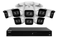 Lorex Fusion 4K (16 Camera Capable) 4TB Wired NVR System with Eight IP Bullet Cameras
