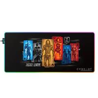 CYBEART | Justice League - Character Portraits Gaming Mouse Pad | XXL Premium RGB LED Licensed Gaming Mouse Pad (900 x 400 x 4mm / Aurora Series)