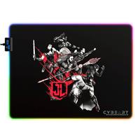 CYBEART | Justice League - Ready for Fight Gaming Mouse Pad | Large Premium RGB LED Licensed Gaming Mouse Pad (450 x 350 x 4mm / Aurora Series)