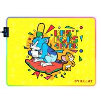 CYBEART | Best Foes Ever - Tom and Jerry Gaming Mouse Pad | Large Premium RGB LED Licensed Gaming Mouse Pad (450 x 350 x 4mm / Aurora Series)