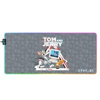 CYBEART | Tom and Jerry Gaming Desk Mat  | XXL Premium RGB LED Licensed Gaming Mouse Pad (900 x 400 x 4mm / Aurora Series)