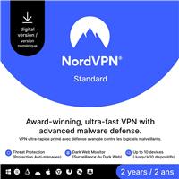 NordVPN Standard - 2-Year VPN & Cybersecurity Software Sub 6 Devices Digital