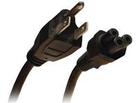 Tripp Lite 10ft Laptop / Notebook Power Cord Cable 5-15P to C5 10A 18AWG 10' - For Computer - 18 Gauge - 125 V AC / 2.50 A - Black - 10 ft Cord Length