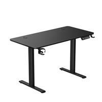 iCAN Electric Height Adjustable Desk, 120*60*73-118cm, 16mm Wooden Tabletop, Memories & Reminder, Cup Holder + Headset Holder + Cable Management , Black