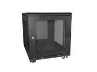 Startech 4-POST 12U SERVER RACK W/ ADJUSTABLE MOUNTING DEPTH FOR IT EQUIPMENT - NETWORK RACK W/ LOCKABLE DOORS - PRE-ASSEMBLED W/ CASTERS & LEVELLING