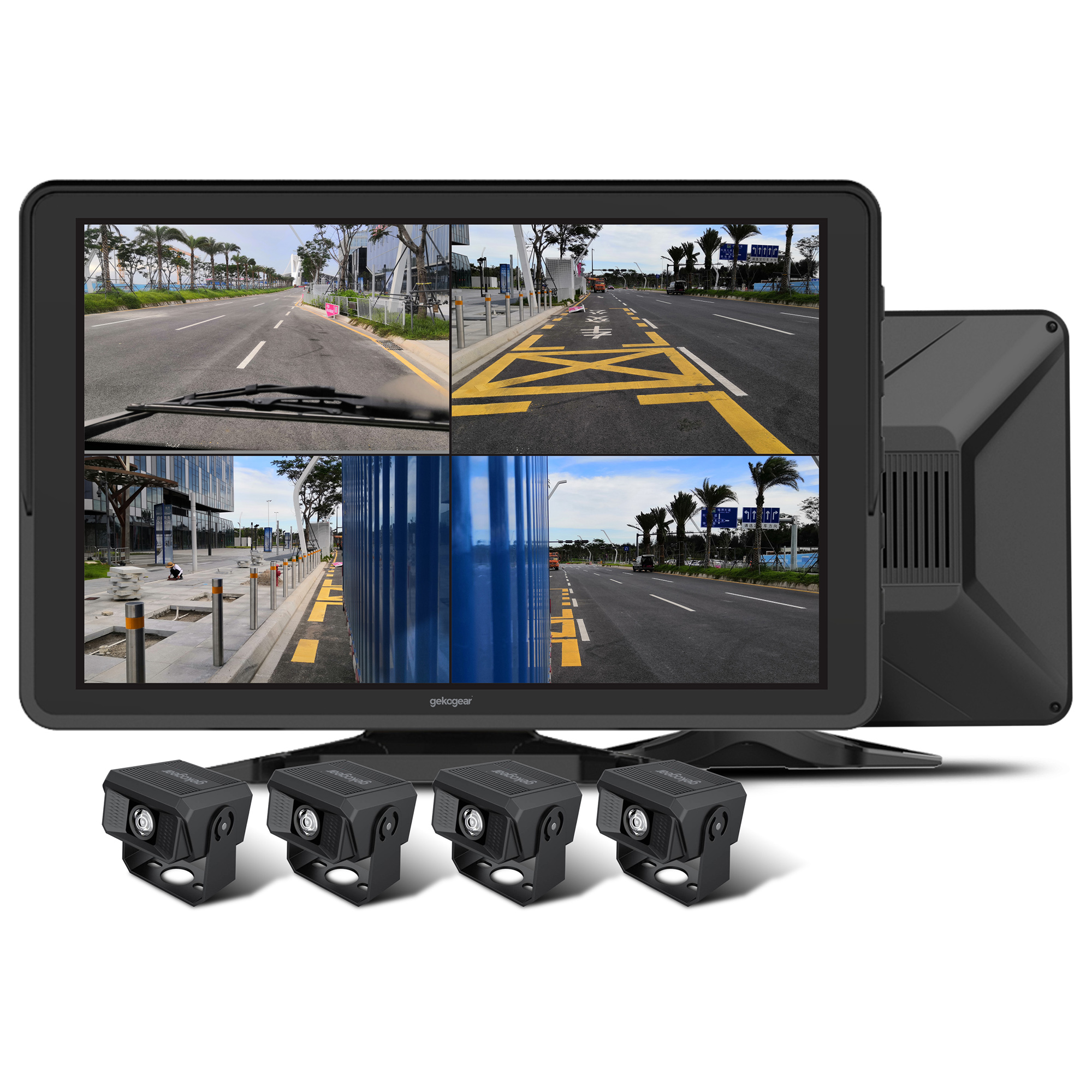 GekoGear Orbit T100 Dash Cam pour camions et flotte | Caméra embarquée à 4 canaux (1