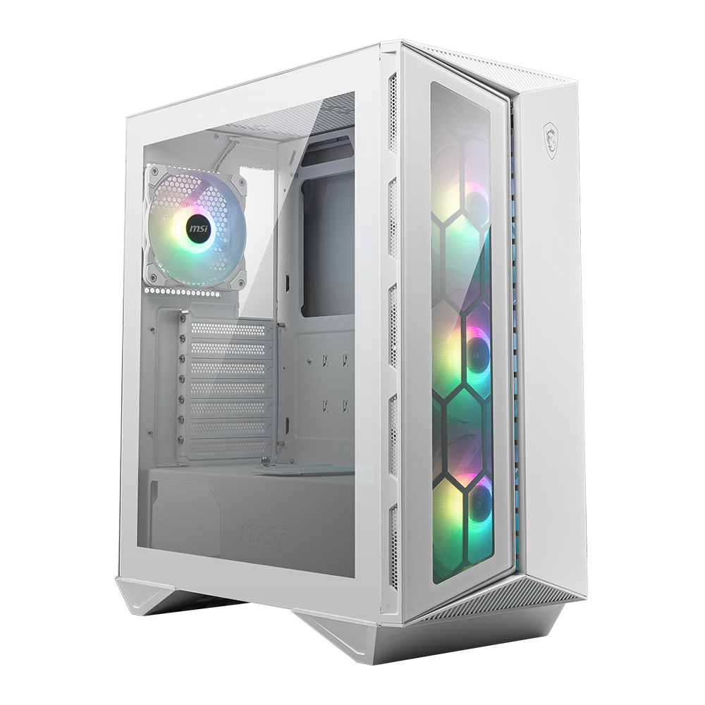 MSI MPG GUNGNIR 110R BLANC, Tour Moyenne ATX, Type-C USD 3.1 x 1, USB 3.1 Gen1 x 2, Ventilateur inclus x 4, ARGB