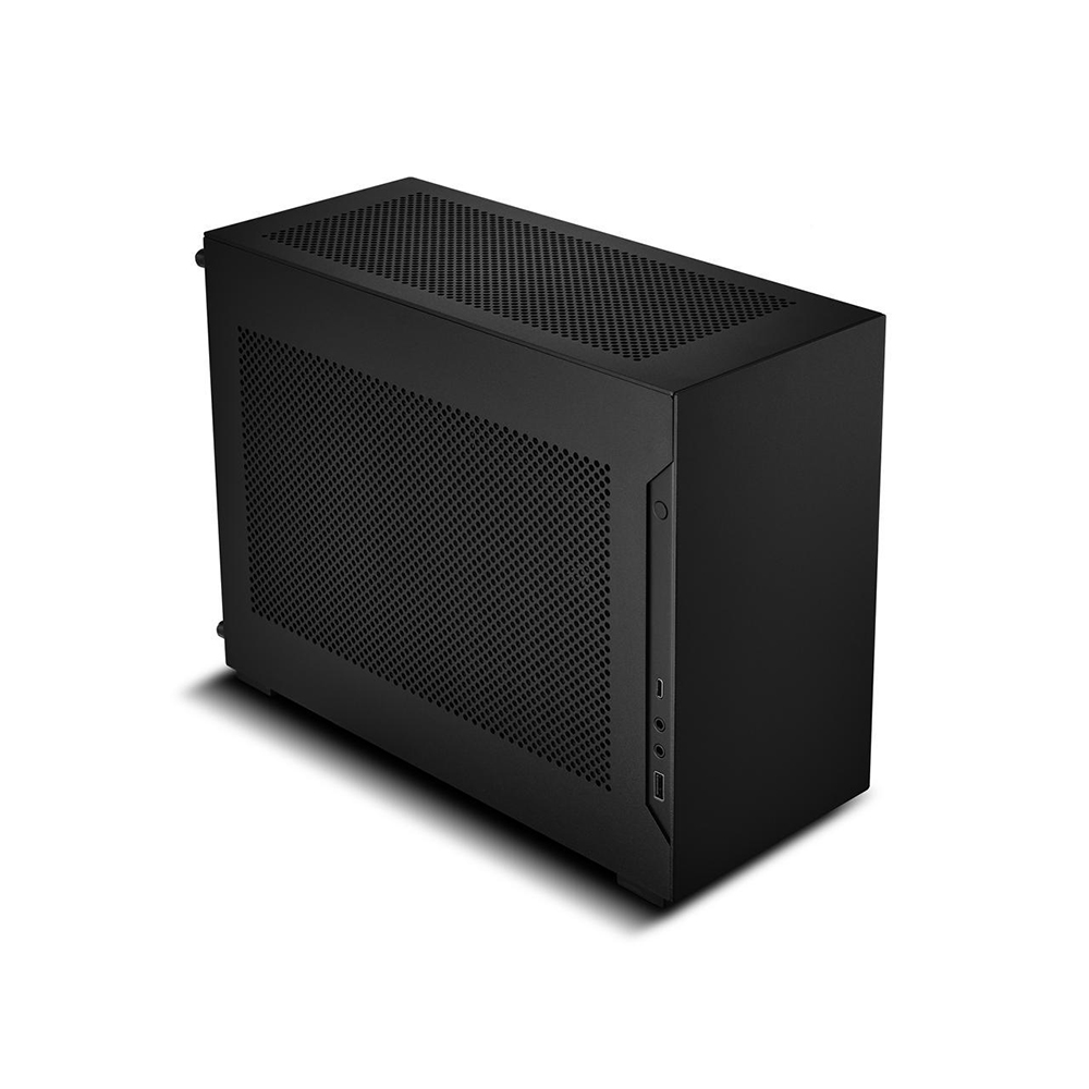 Boîtier d^ordinateur Mini-ITX LIAN LI A4-H2O noir en SPCC / aluminium, incluant un câble de carte élévatrice PCI4.0 (A4-H2O ...