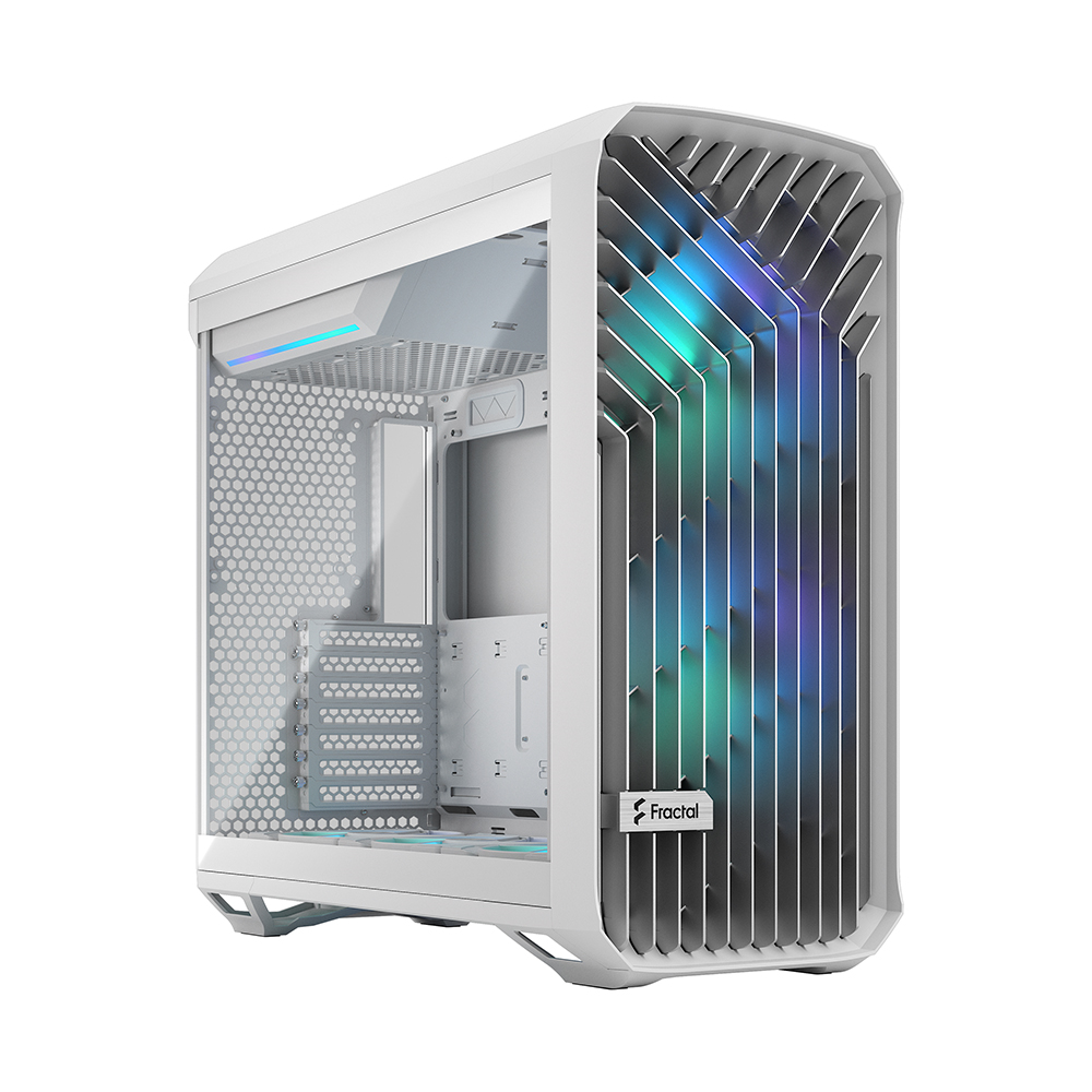 FRACTAL DESIGN Torrent RGB White E-ATX Tempered Glass Window High-Airflow Mid Tower Computer Case