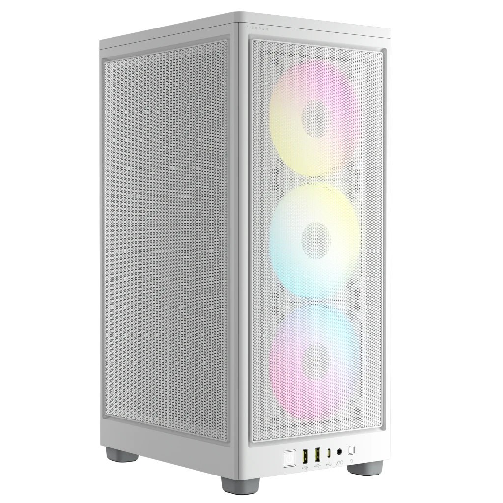 Boîtier Mini-ITX CORSAIR iCUE 2000D RGB AIRFLOW, blanc