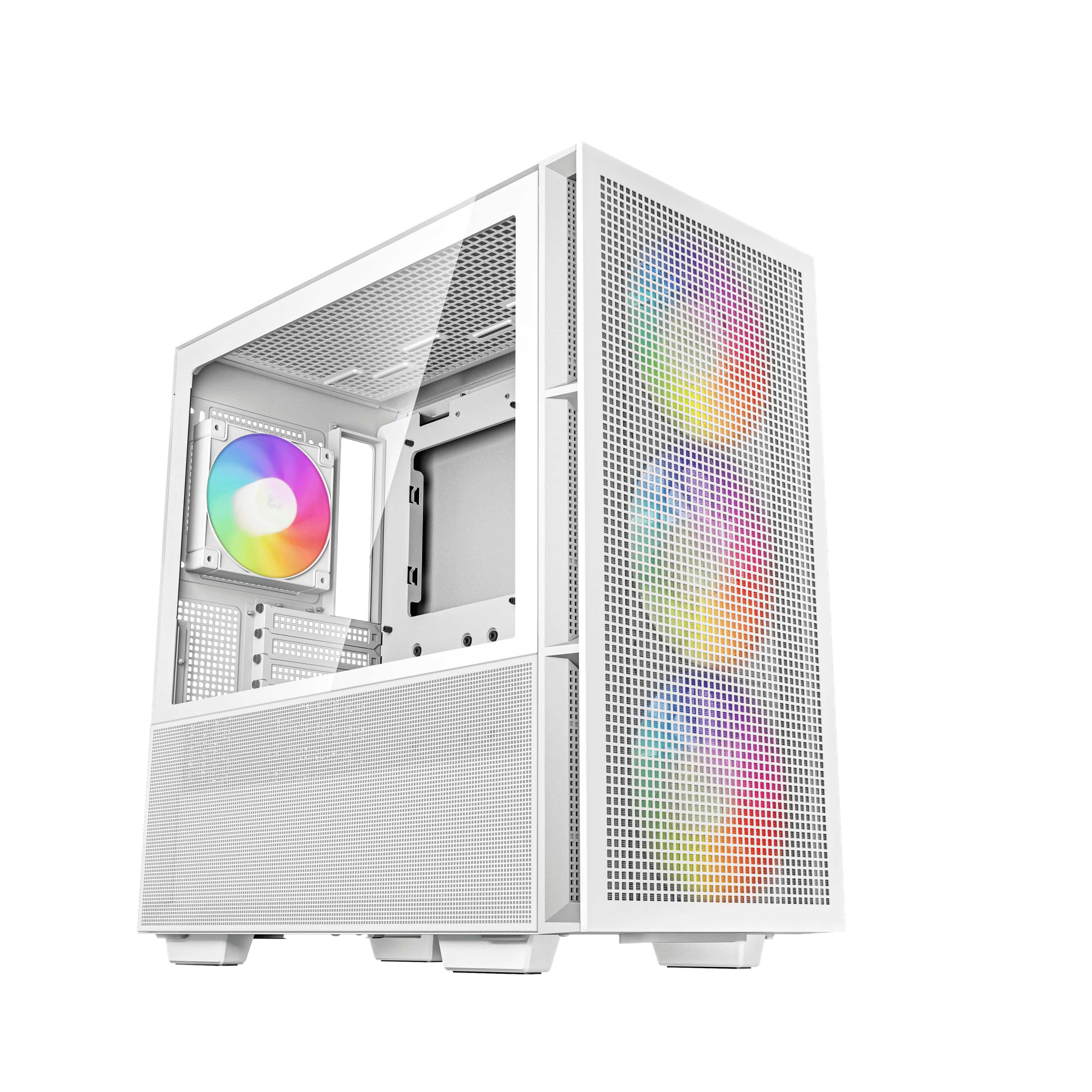 DeepCool CH560 boîtier d'ordinateur ATX Airflow (Blanc) | 3x 140mm ventilateurs ARVB préinstallés