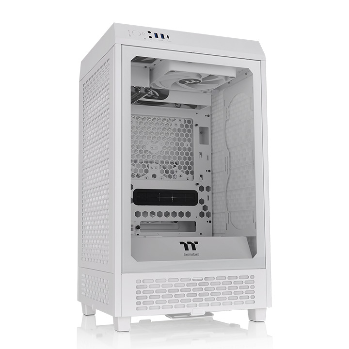 THERMALTAKE The Tower 200 Boîtier d'ordinateur mini-ITX, Neige Blanche(Open Box)