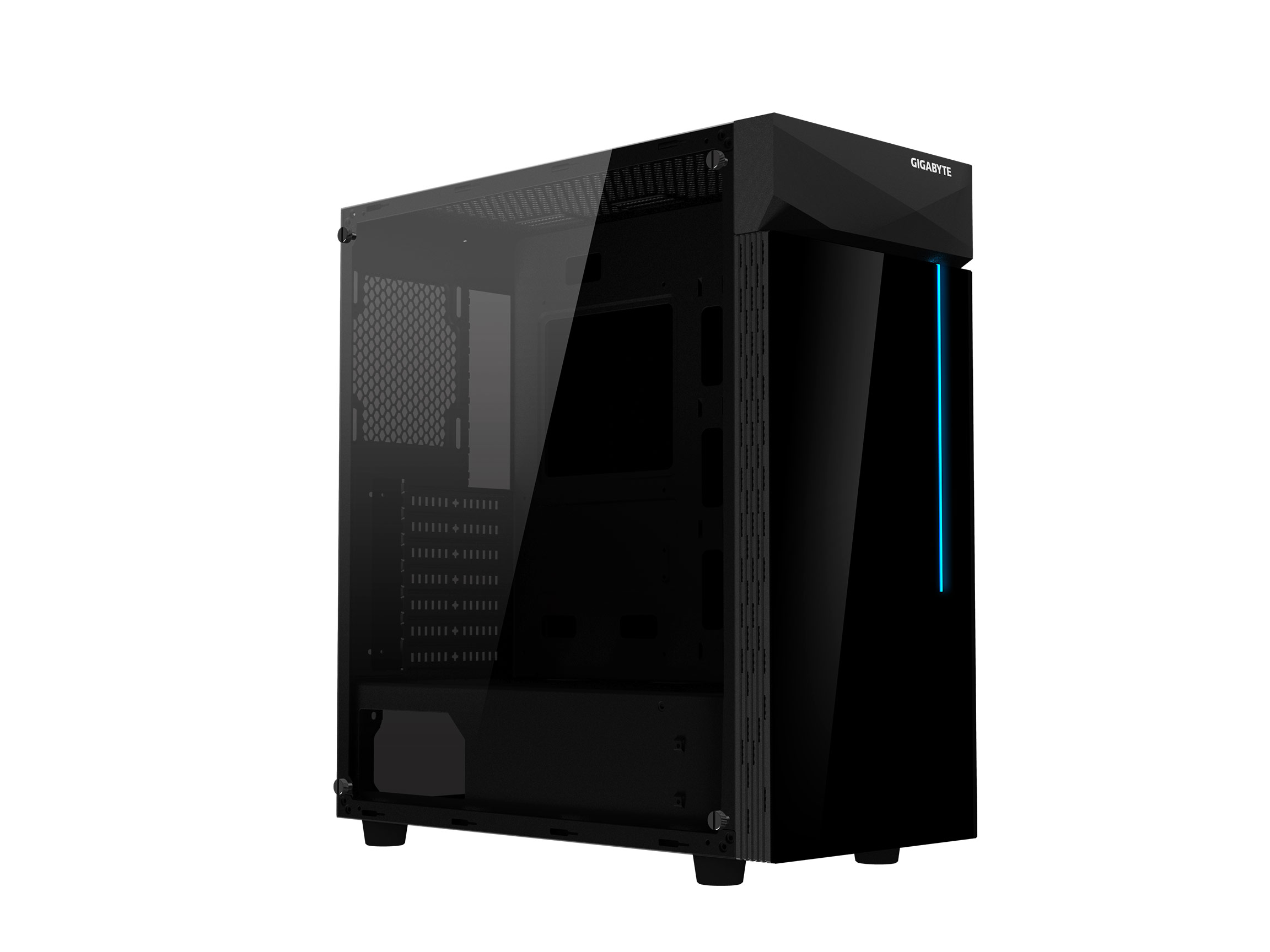 GIGABYTE C200 Glass ATX Gaming Case, Tinted Tempered Glass