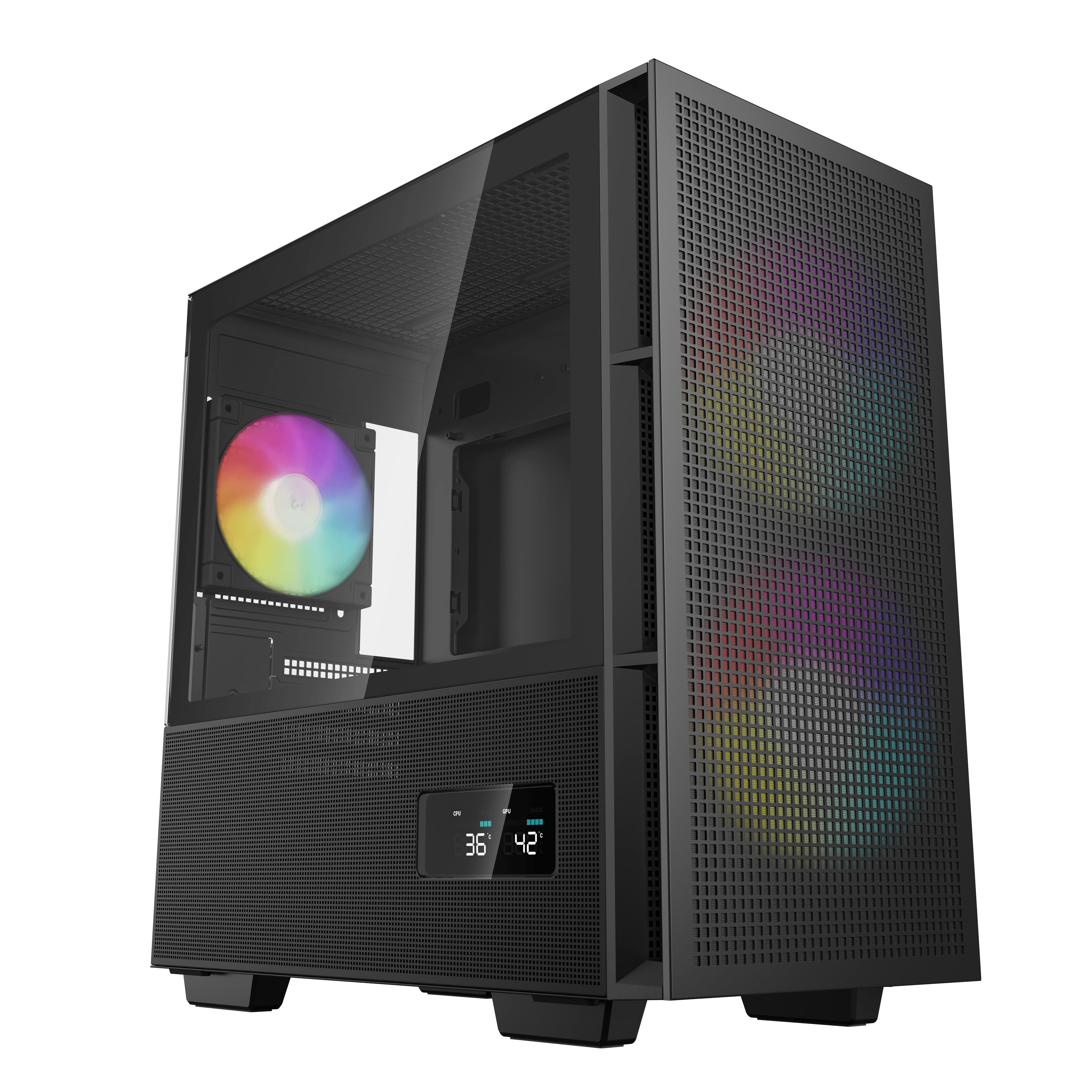 DeepCool CH360 Digital Boîtier de flux d'air mATX, Noir