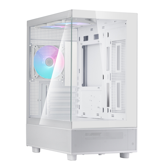 SilverStone Lucid 04 Panoramic Micro ATX Tower White