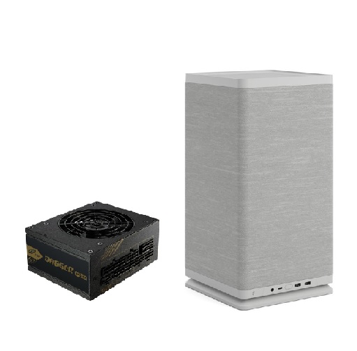 FRACTAL DESIGN Mood Mini-ITX PC Case, White + FSP Dagger Pro 850W SFX 3.0 PCIe 5 Power Supply