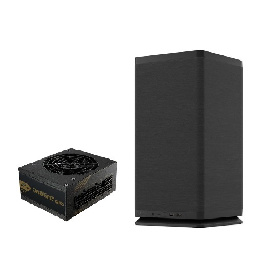 FRACTAL DESIGN Mood Mini-ITX PC Case, Black + FSP Dagger Pro 850W SFX 3.0 PCIe 5 Power Supply