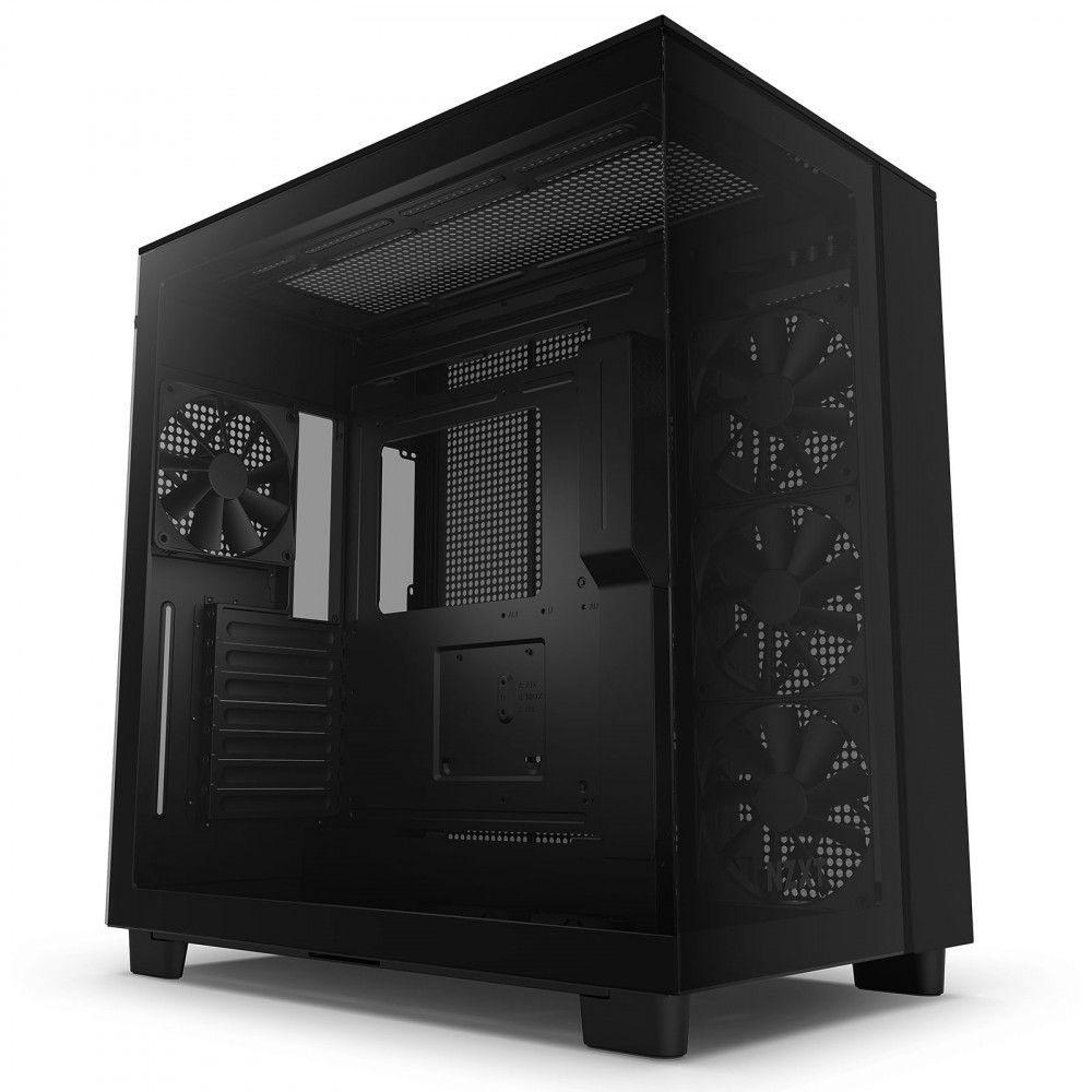 Boîtier NZXT H9 Flow à DOUBLE CHAMBRE pour tour moyenne avec flux d^air - Noir