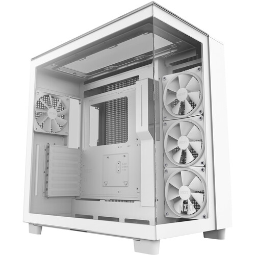 Boîtier tour moyenne double-chambre PREMIUM NZXT H9 Elite - Blanc