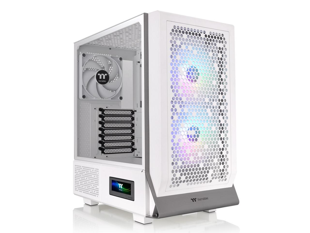 THERMALTAKE Ceres 300 TG ARGB Mid Tower Computer Case, Snow