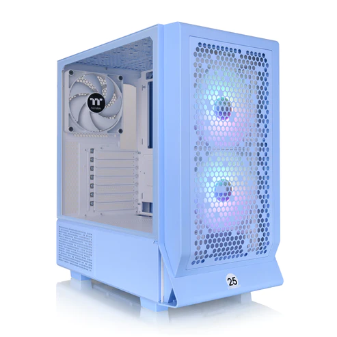 THERMALTAKE Ceres 330 TG ARGB Mid Tower Computer Case, Hydrangea Blue