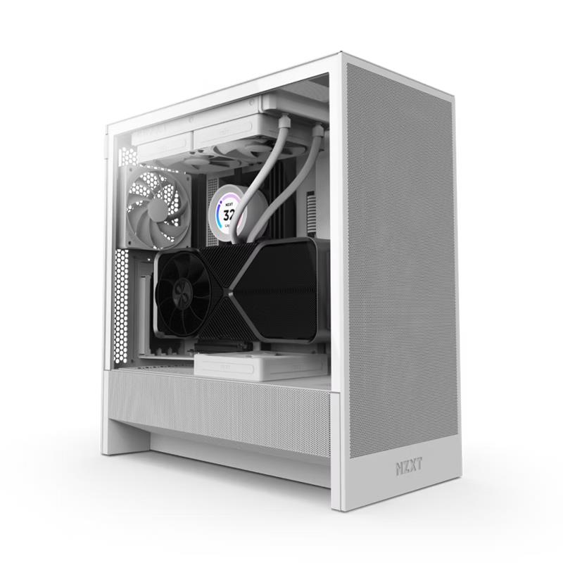 NZXT H5 Flow Boîtiers PC moyen-tour, Blanc