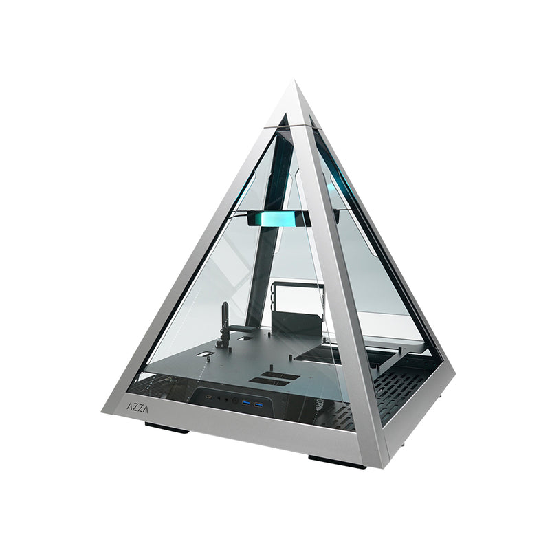 Boîtier d'ordinateur de jeu AZZA PYRAMID L 804L PCI-E 4.0 ATX, 4 côtés en verre trempé