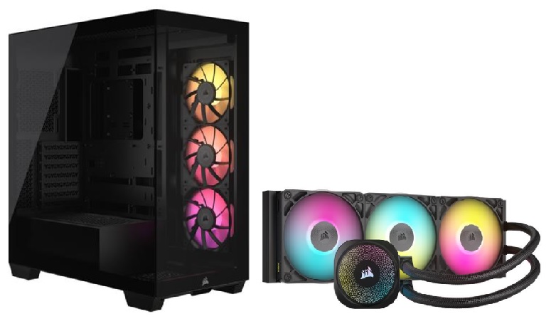 CORSAIR iCUE LINK 3500X RGB PC Case + iCUE LINK TITAN 360 RX RGB AIO