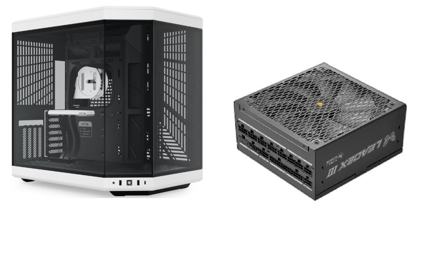 HYTE Y70, White/Black PC Case + Super Flower Leadex III 850W Power Supply