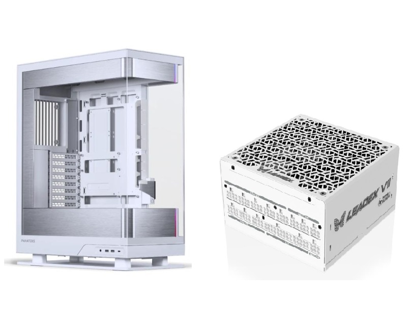 Phanteks EVOLV X2 Brushed Case + Super Flower Leadex VII 1000w PSU, White