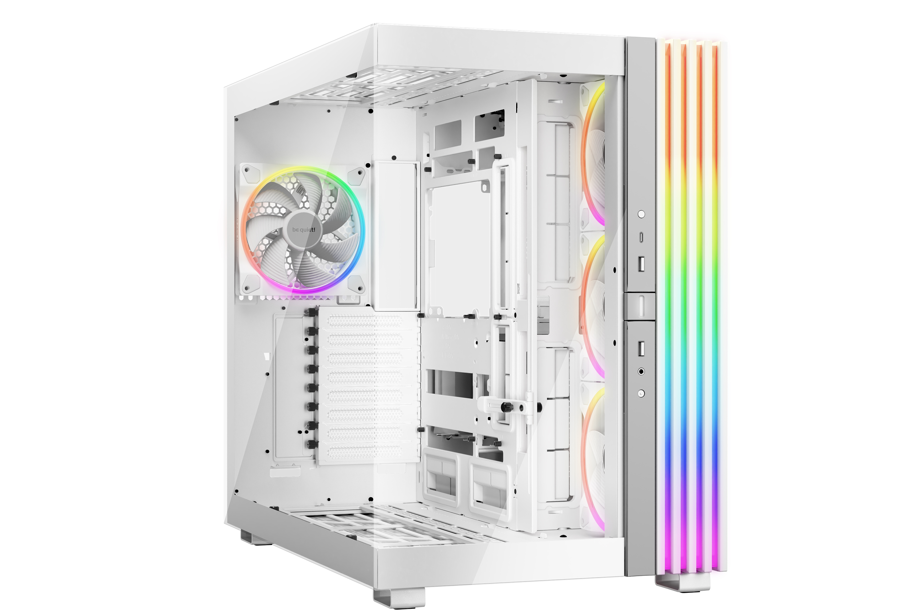 be quiet! LIGHT BASE 900 FX Full Tower Case, 4 Pre-installed ARGB Fans, White