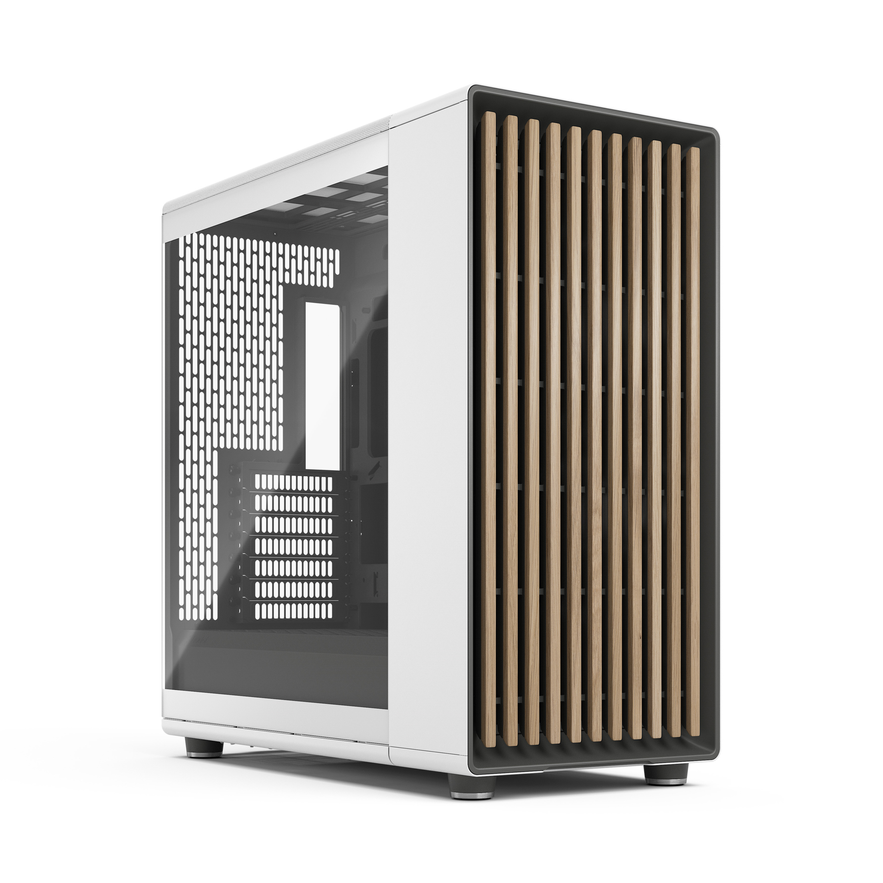 Boîtier PC Fractal Design North XL RC ATX mATX grande tour, blanc craie