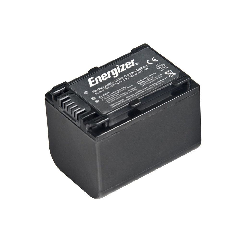 Energizer ENV-SFV70 Digital Replacement Battery NP-FV70 | For Sony DCR-SR68/SX63 Cameras, HCR-CX110/160 & Similar Models