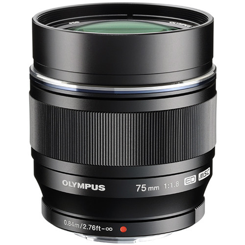 OLYMPUS \ OM SYSTEM (M.Zuiko) - Objectif numérique ED 75 mm f/1.8 -- Équivalent 150 mm en format 35 mm - Compact (2,7 x 2,5 ...