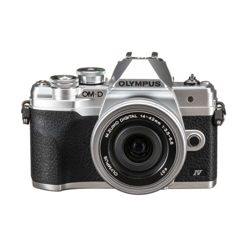 Olympus / OM System OM-D E-M10 Mark IV Silver Body w/ EZ Lens Kit