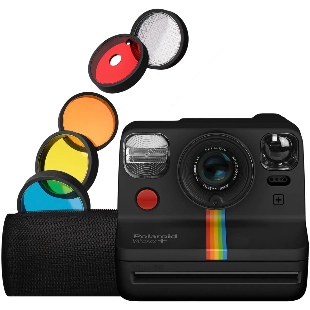 Polaroid Now+ i-Type Instant Film Camera w/ Bonus Lens Filters (Black)