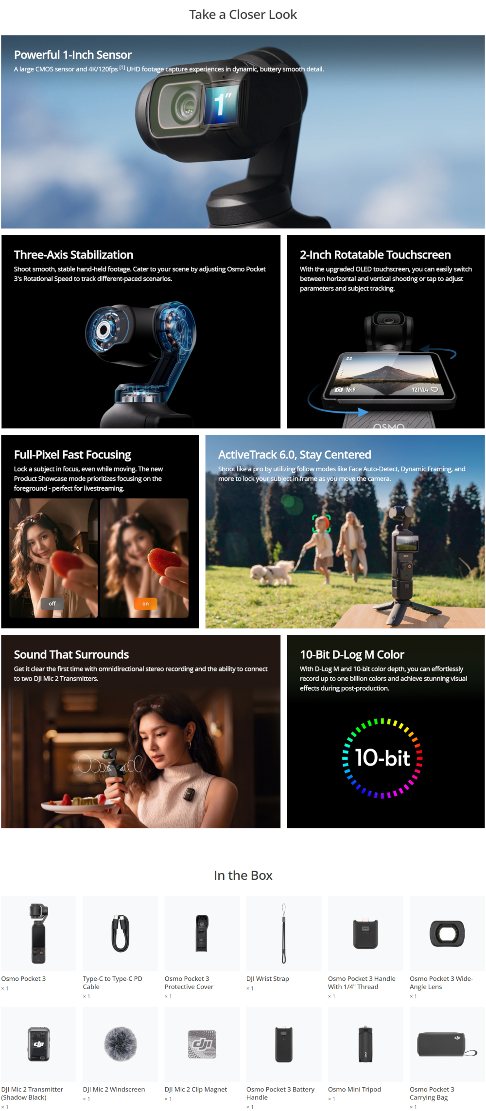 DJI Osmo Pocket 3 Creator Combo 278753 Action Video Cameras - Vistek Canada  Product Detail
