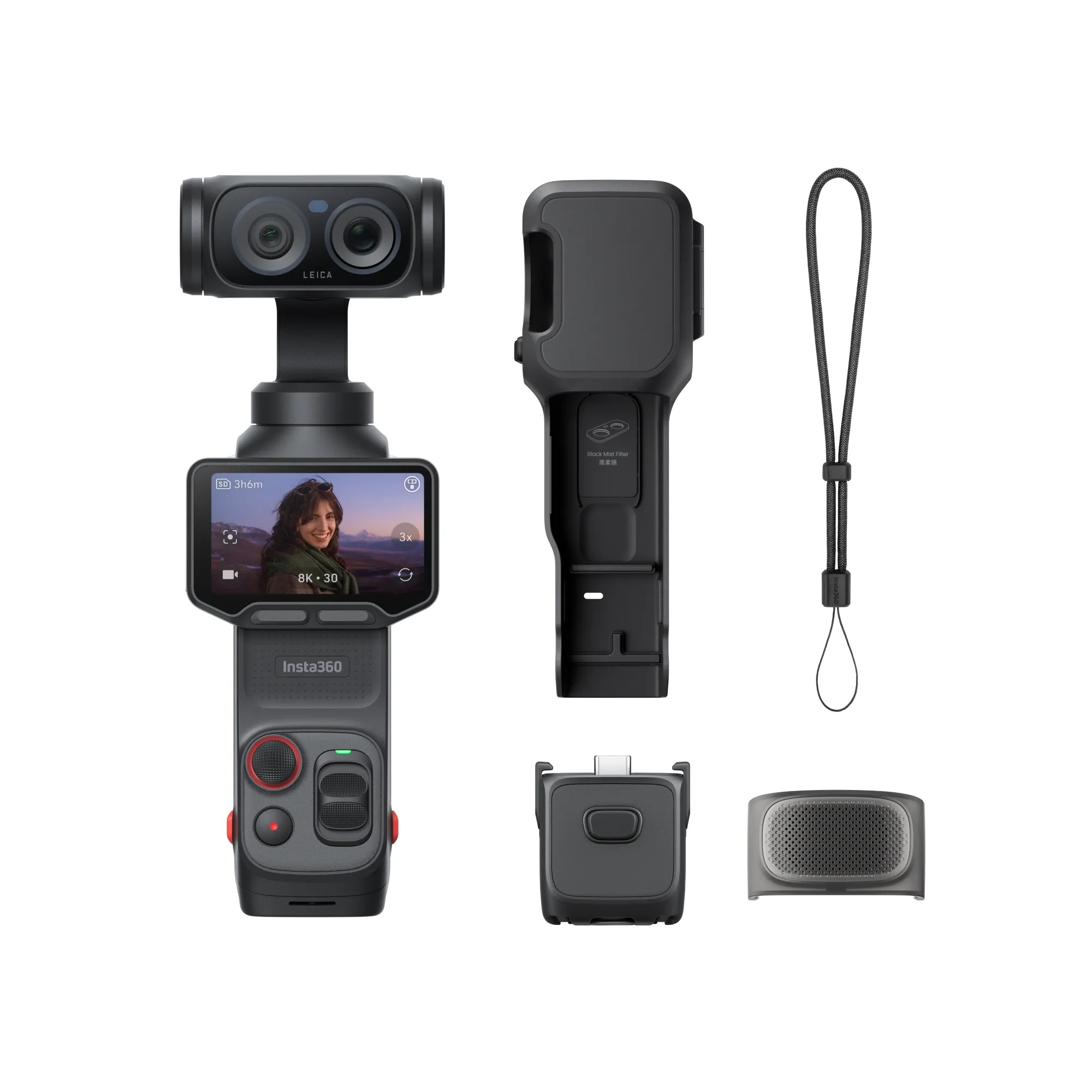 Insta360 Luna Ultra 8K Action Camera Standard Bundle, Cosmic Black