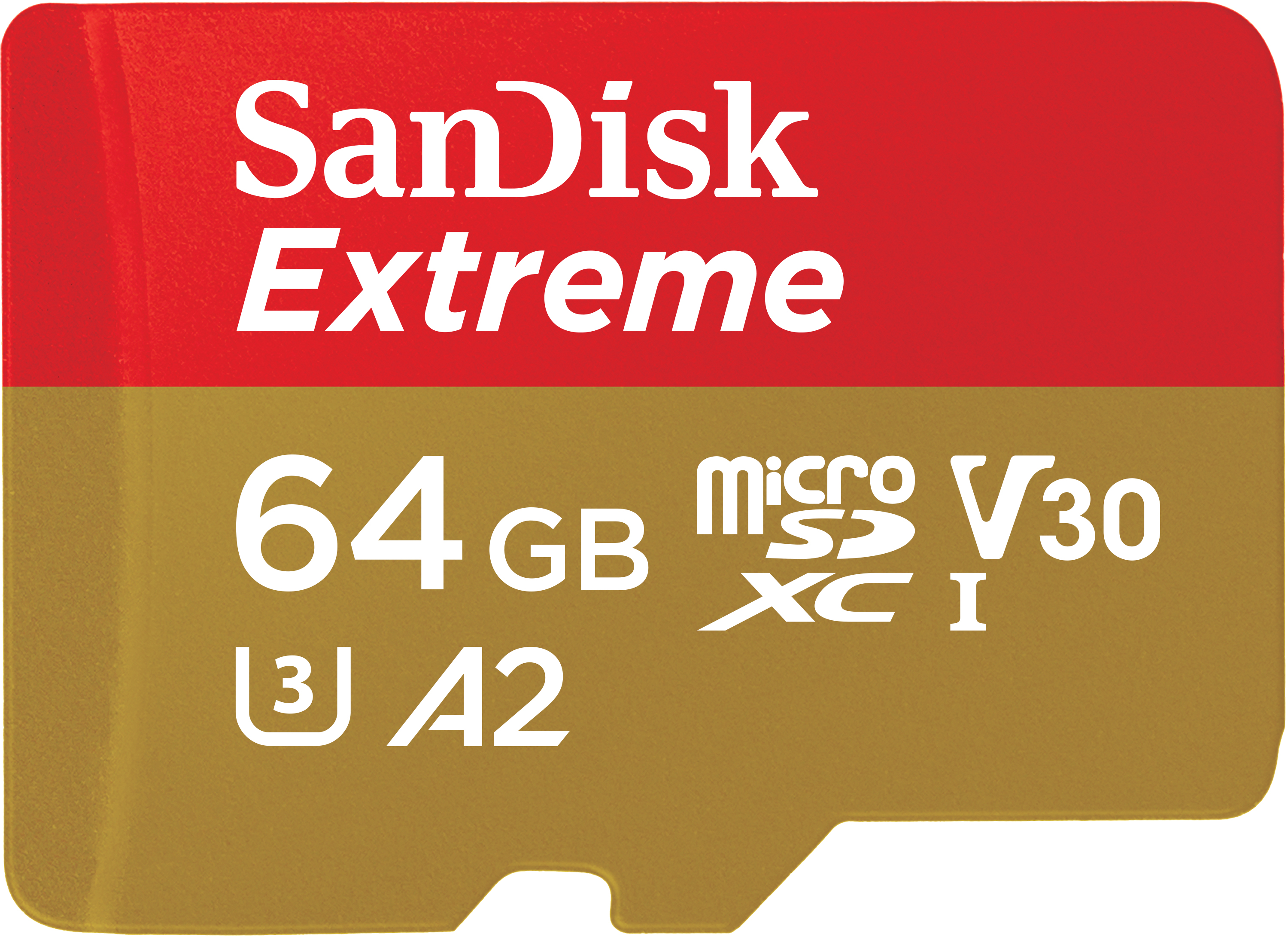 SanDisk Extreme microSD 64 Go 170/80 Mo/s C10 UHS U3 V30 A2 Or