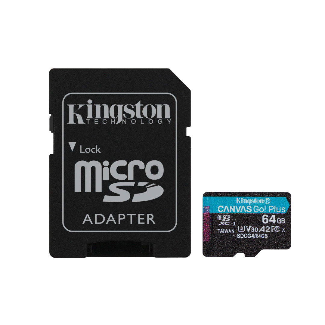 Kingston Canvas Go Plus G4 64GB microSDXC UHS-I U3 A2 V30