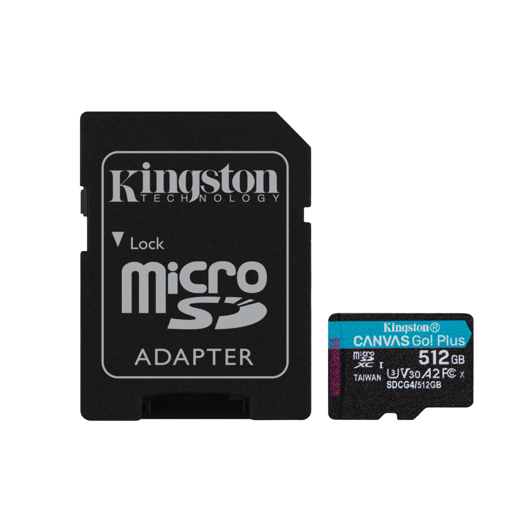Kingston Canvas Go Plus G4 512GB microSDXC UHS-I U3 A2 V30
