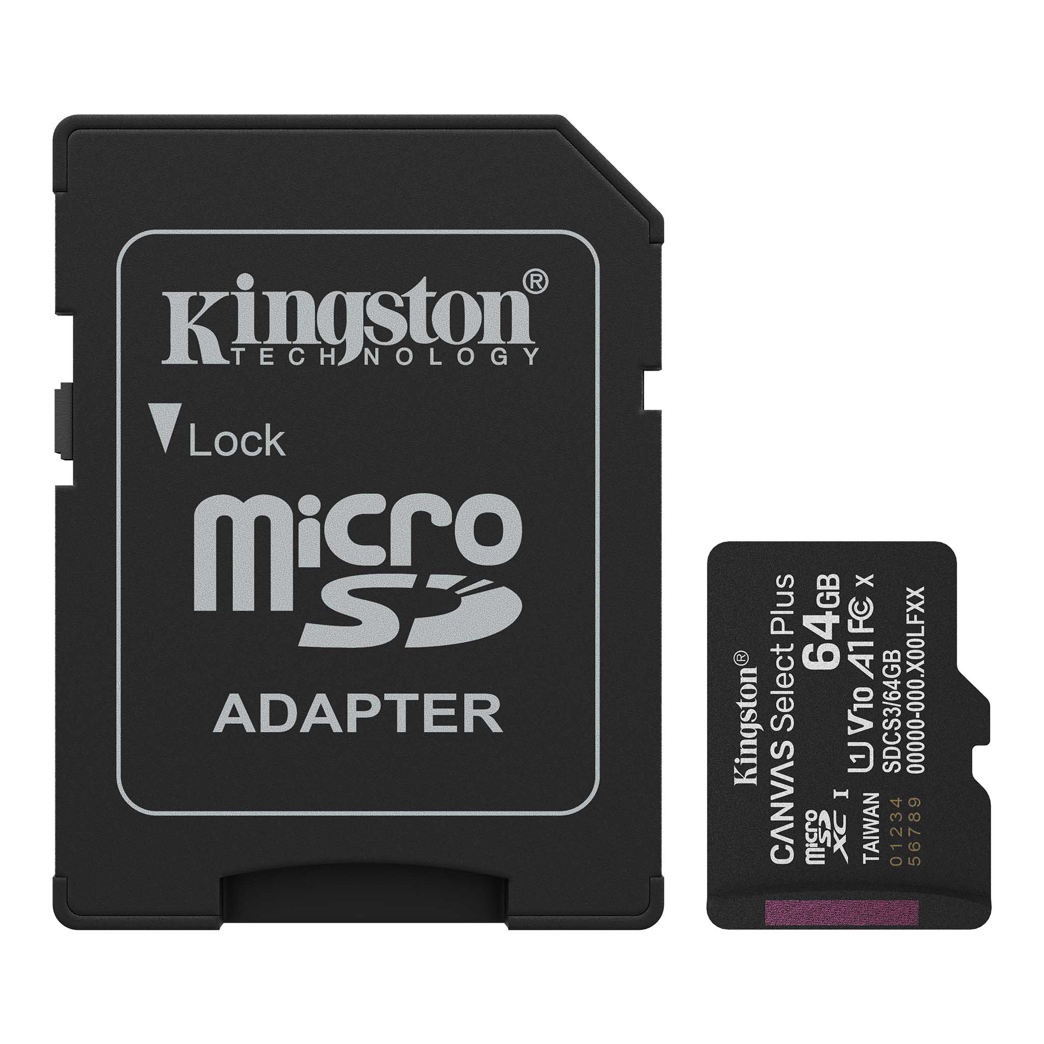 Kingston Canvas Select Plus 64GB microSDXC UHS-I U1 A1 V10