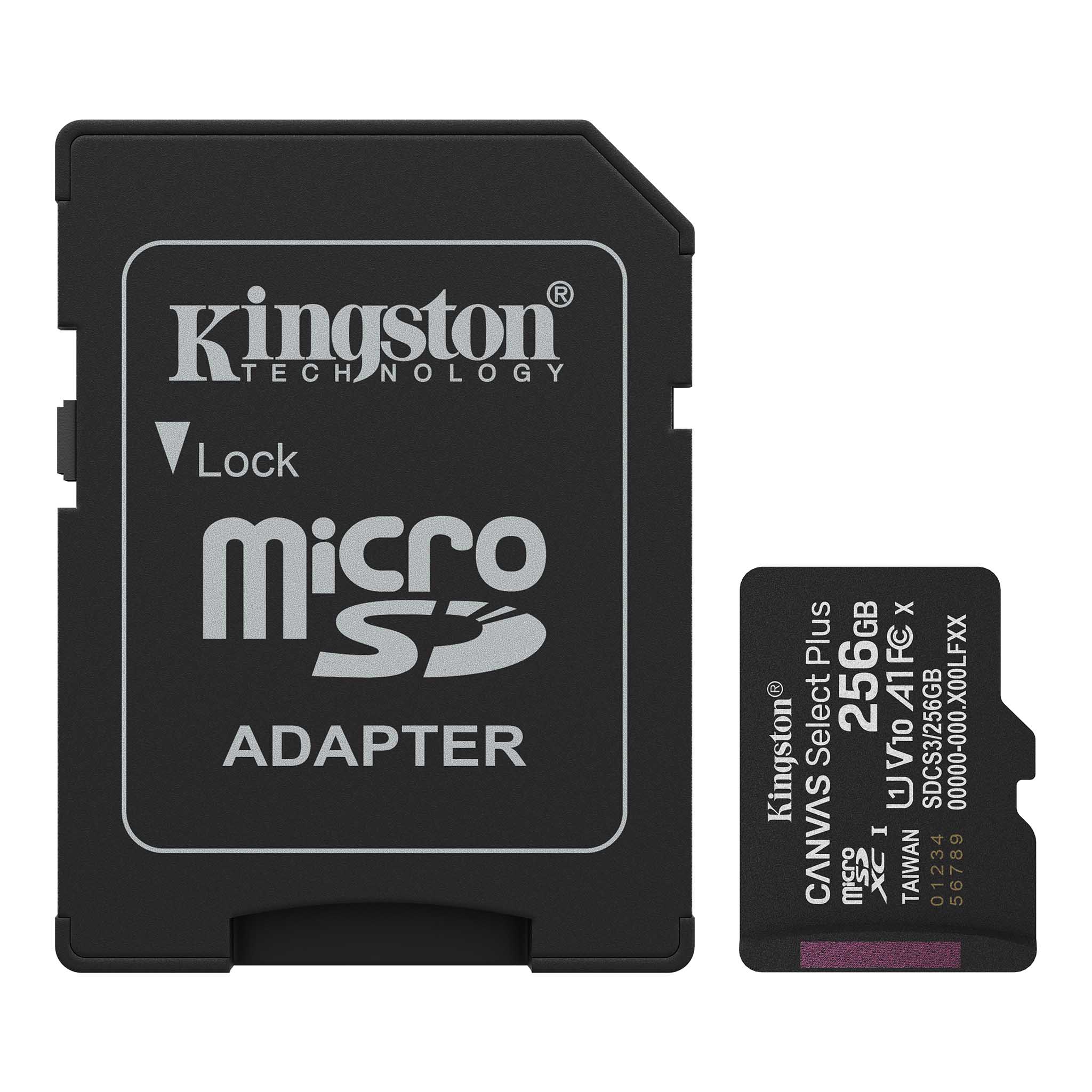 Kingston Canvas Select Plus 256GB microSDXC UHS-I U1 A1 V10