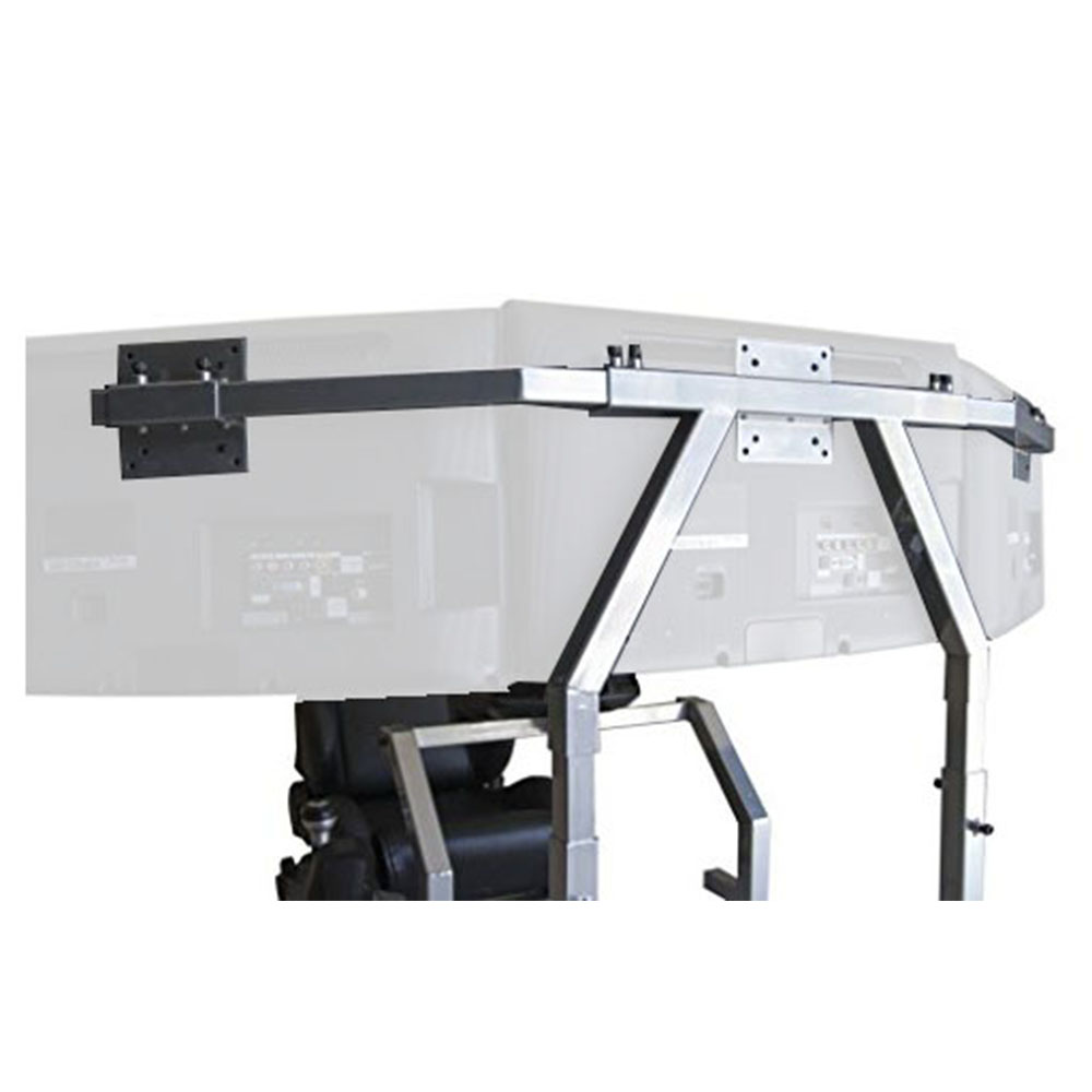GTR SIMULATOR - GTA Triple Monitor Stands Large 3 x 39 Argent