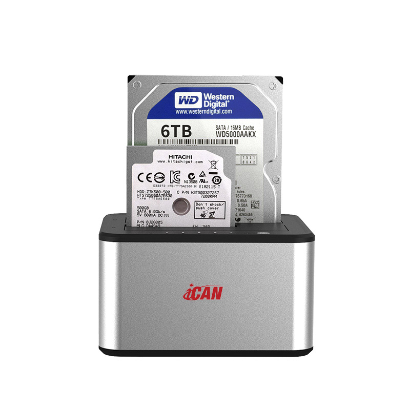 iCAN (BS-HD07A) - Station d'accueil double pour HDD/SSD(Open Box)