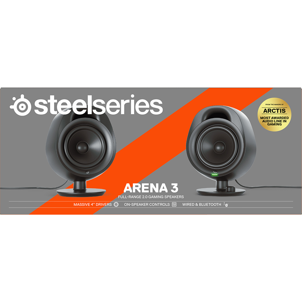 Enceintes de jeu SteelSeries Arena 3 - 2.0 avec Bluetooth